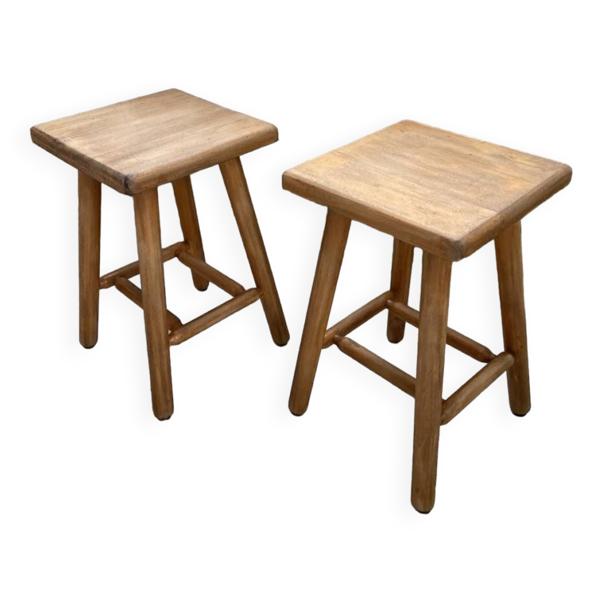 Pair of beech stools