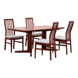 Danish set of 4 Kai Kristansen chairs and a table from Korup, 1960 Denmark.