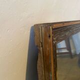 Antique solid oak mirror