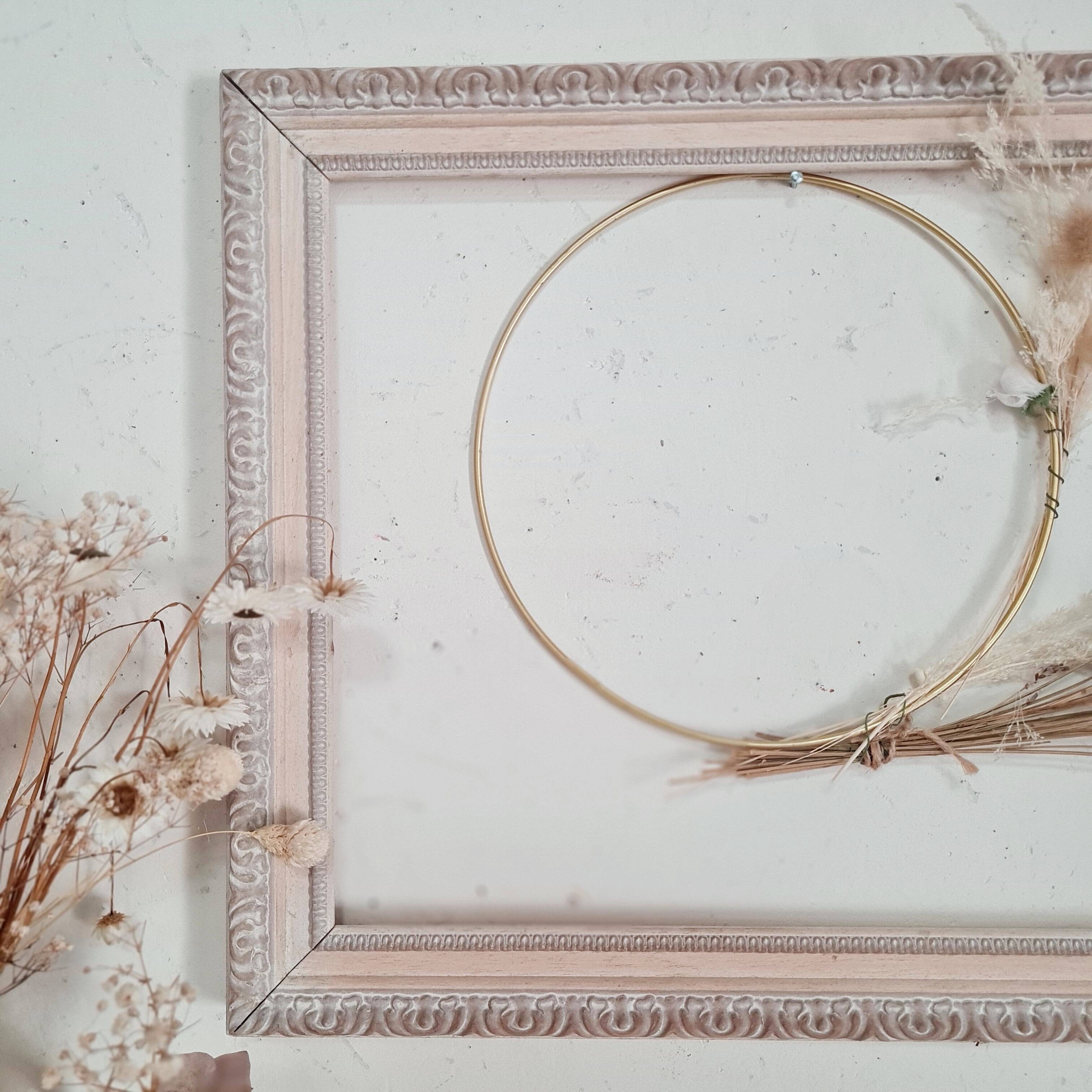Old pink wooden frame