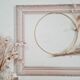 Old pink wooden frame