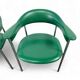 Set of 2 vintage green chairs / armchairs / lounge chairs