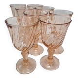 Set of 8 small Rosaline stemmed glasses