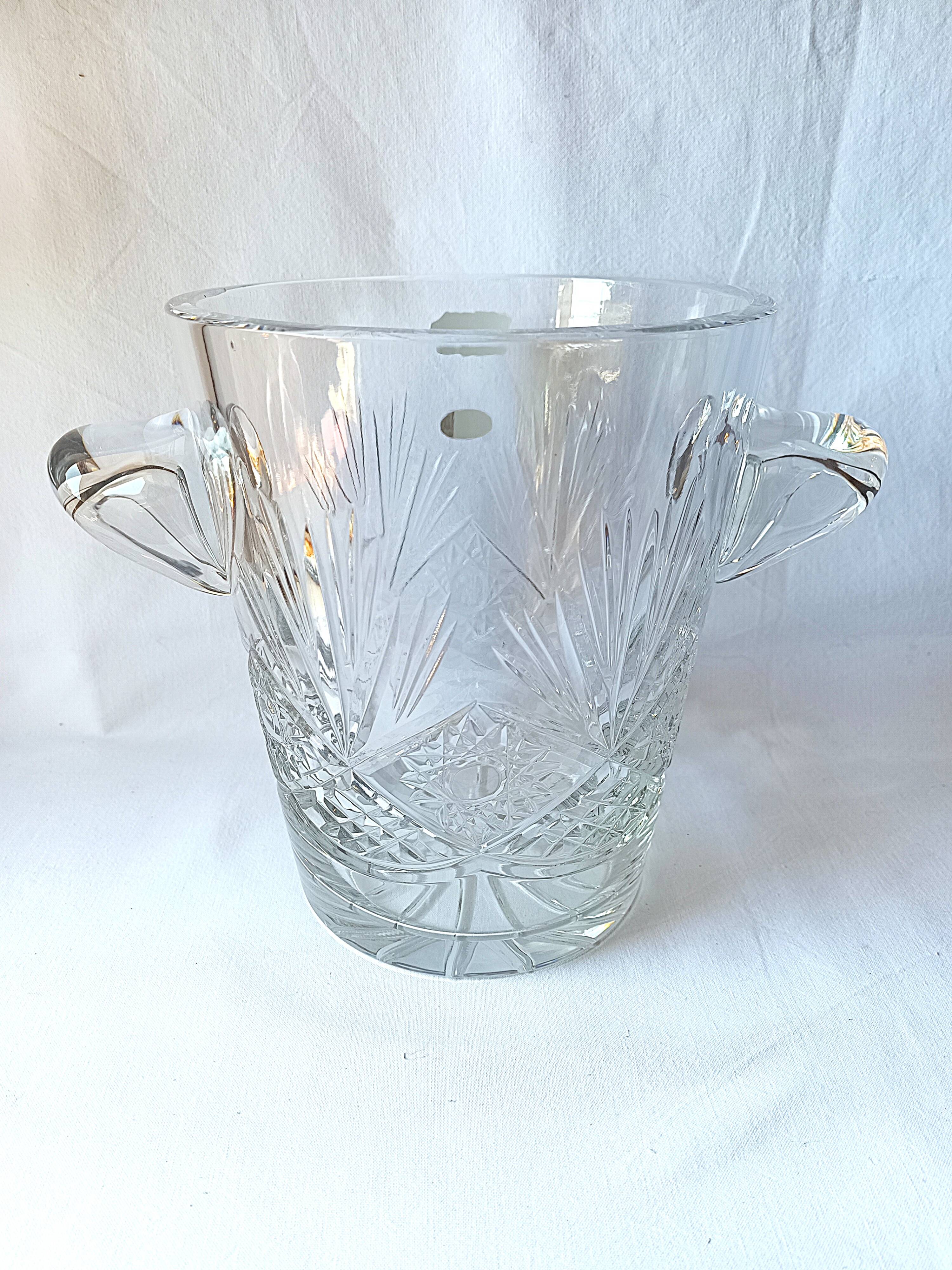Crystal ice champagne bucket hand size Valery Klein Bertrichamps / Bacc