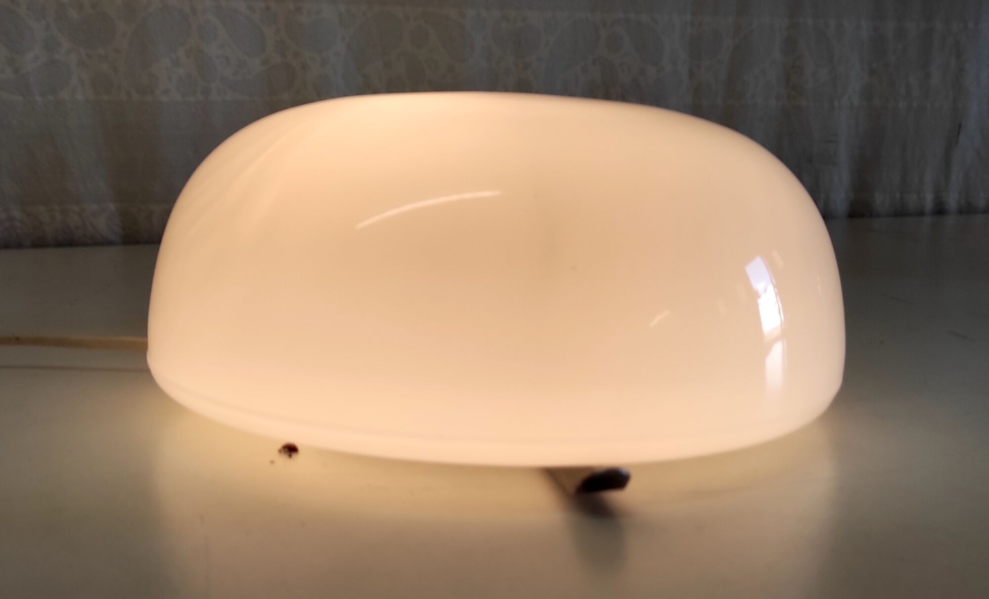 Wall lamp/ceiling lamp design round globe in opaline glass choisylux diam. 25 cm – 60s/70s