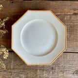 4 Sarreguemines octagonal beaded plates