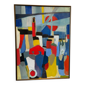 Composition abstraite signée