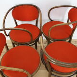 Chairs bistro curved wood called "Le Corbusier"