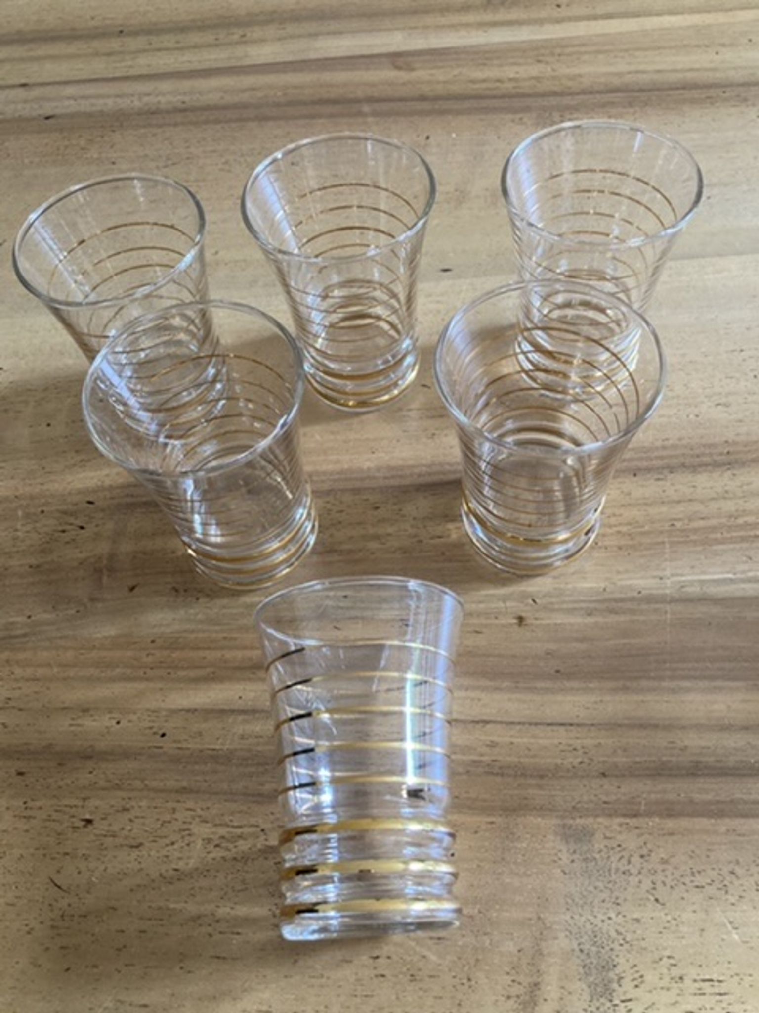 Lot de verres vintage années cinquantes