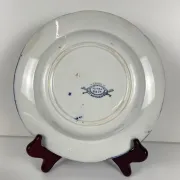 Set of 6 deep plates in ironstone "Flora" – Creil et Montereau, 19th century, blue