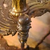 cast iron street lamp ornate side table with 3-tier support Hollywood