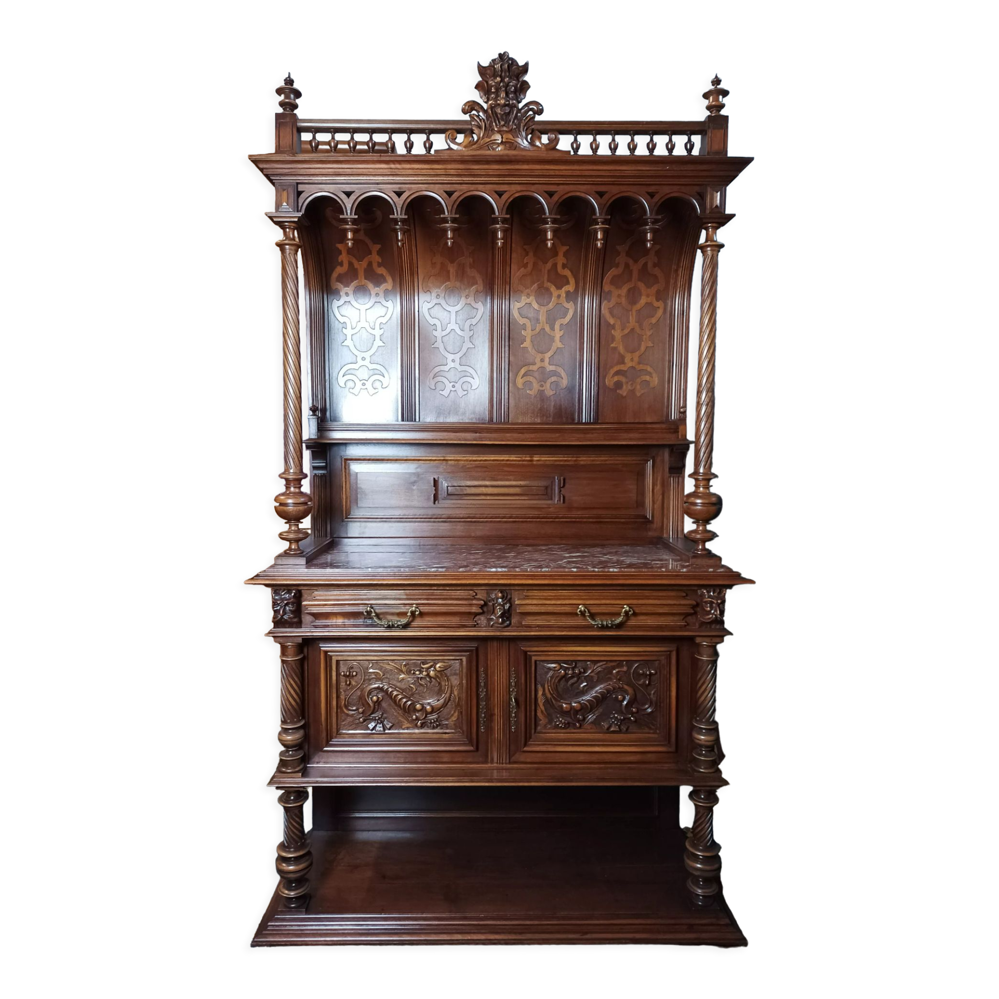 Buffet served Renaissance walnut