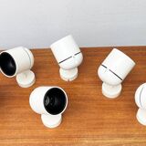 Mid-century German Space Age wall lamps or ceiling lights by Arnold Berges for Staff Leuchten, 1970s, set of 7.