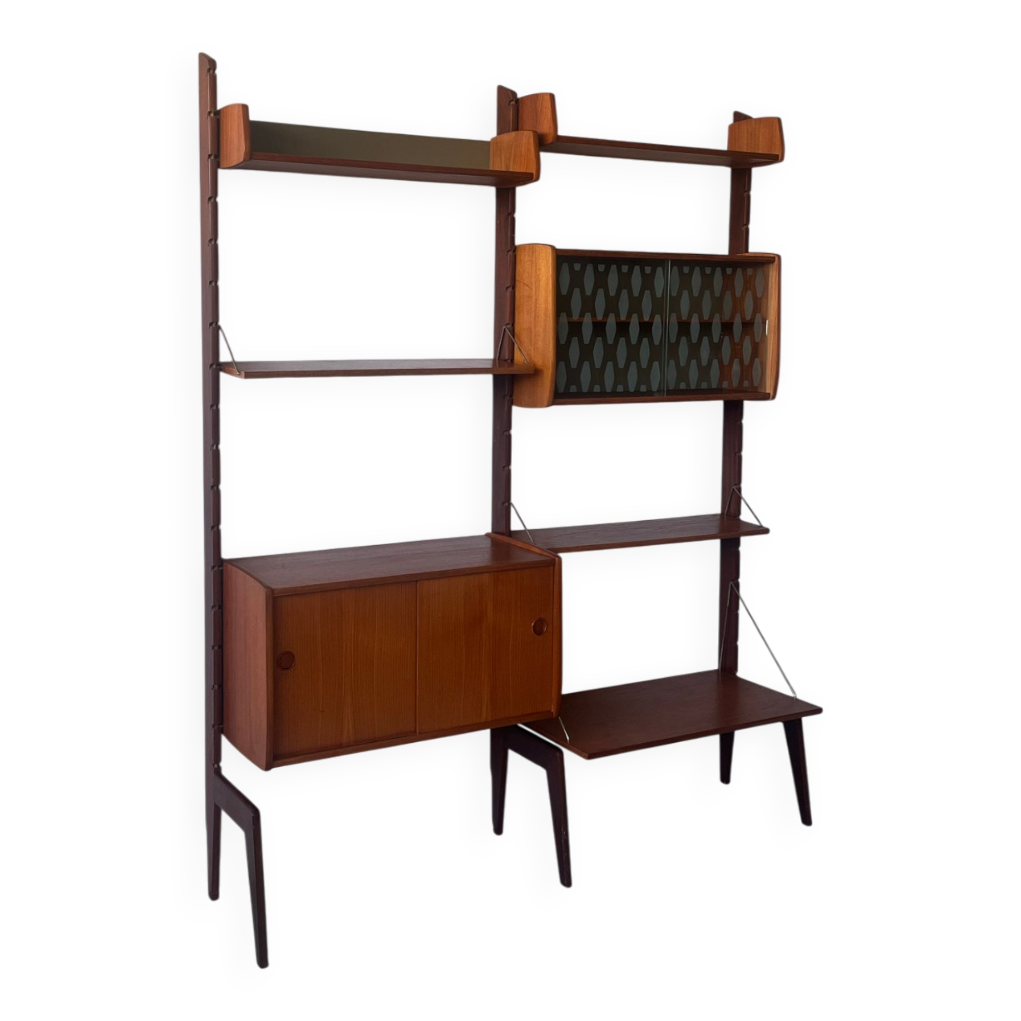 Teak Mid Century Modular Bookcase, 1960’s Norway