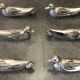 6 vintage DUCK-shaped knife rests, silver-plated metal, SILEA