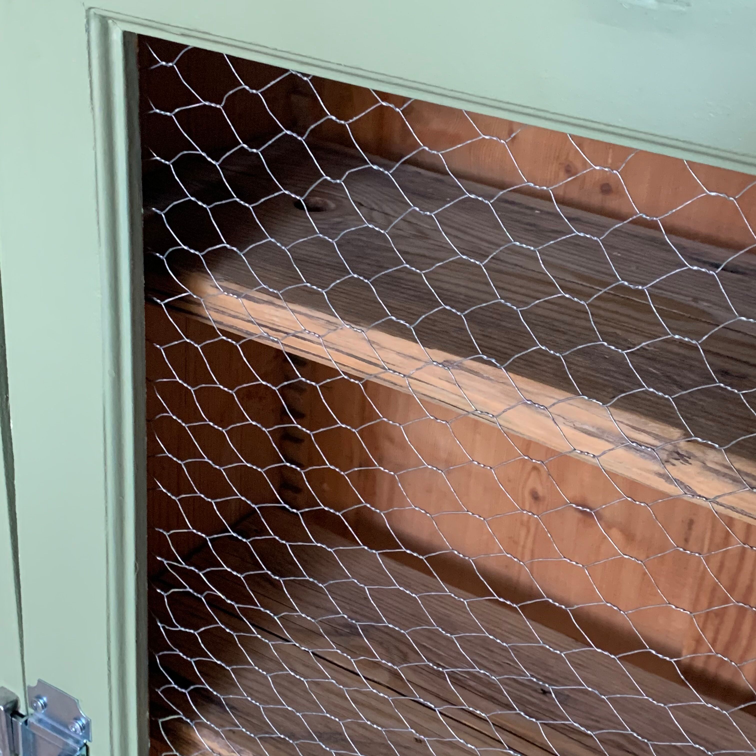 Vintage Parisian almond green confectioner buffet