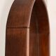 Miroir mural ovale vintage des années 70 en bois design italien