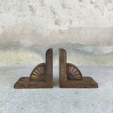 Pair of wooden bookends