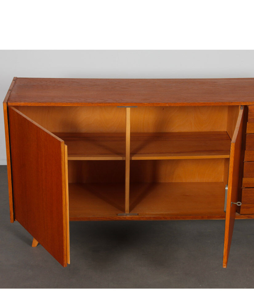 Oak row by Jiroutek for Interier Praha, model U-460, 1960