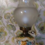 Painted ceramic lamp & lampshade glass lace