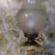 Painted ceramic lamp & lampshade glass lace