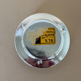 Vintage Modernist Set Of 6 Glass Coffee/Tea Cups With Ceramic Teapot