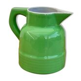 Vintage green earthenware pitcher