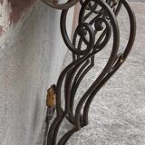 Console forged foot marble top