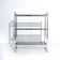 Vintage Italian freestanding shelf in chrome with glass shelves, 1970s.