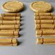 12 knife rests and 2 bottle coasters in earthenware