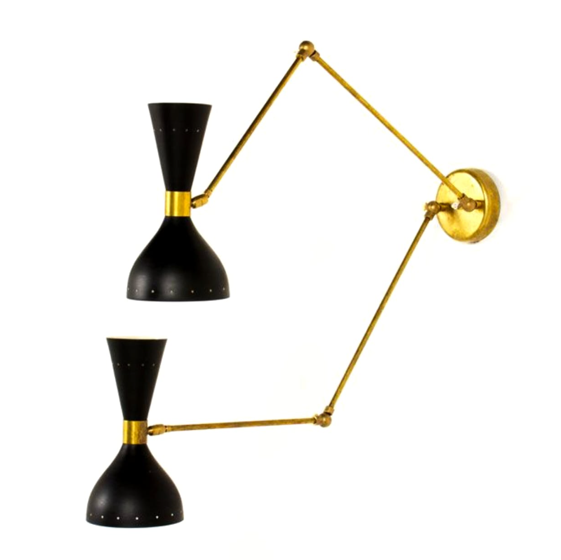 Double wall sconce in the style of Italian creations of the 50s