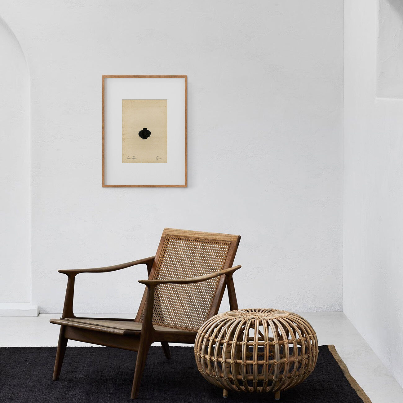 Original ink drawing on vintage paper