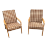 Paire de fauteuils jiri jiroutek vintage 60s midcentury tchécoslovaquie