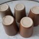 Set of 5 glasses in Digoin stoneware years 60-70