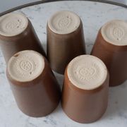 Lot de 5 verres en grès Digoin années 60-70