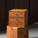 Set of 2 pine cube cabinets in the style of ate van apeldoorn, dutch design, 1960’s