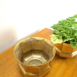 Brass set flower pots, pots