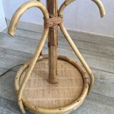 Floor lamp 60s bamboo rattan