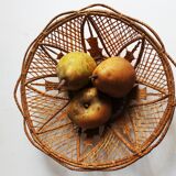 Original basket, wicker basket and vintage raffia