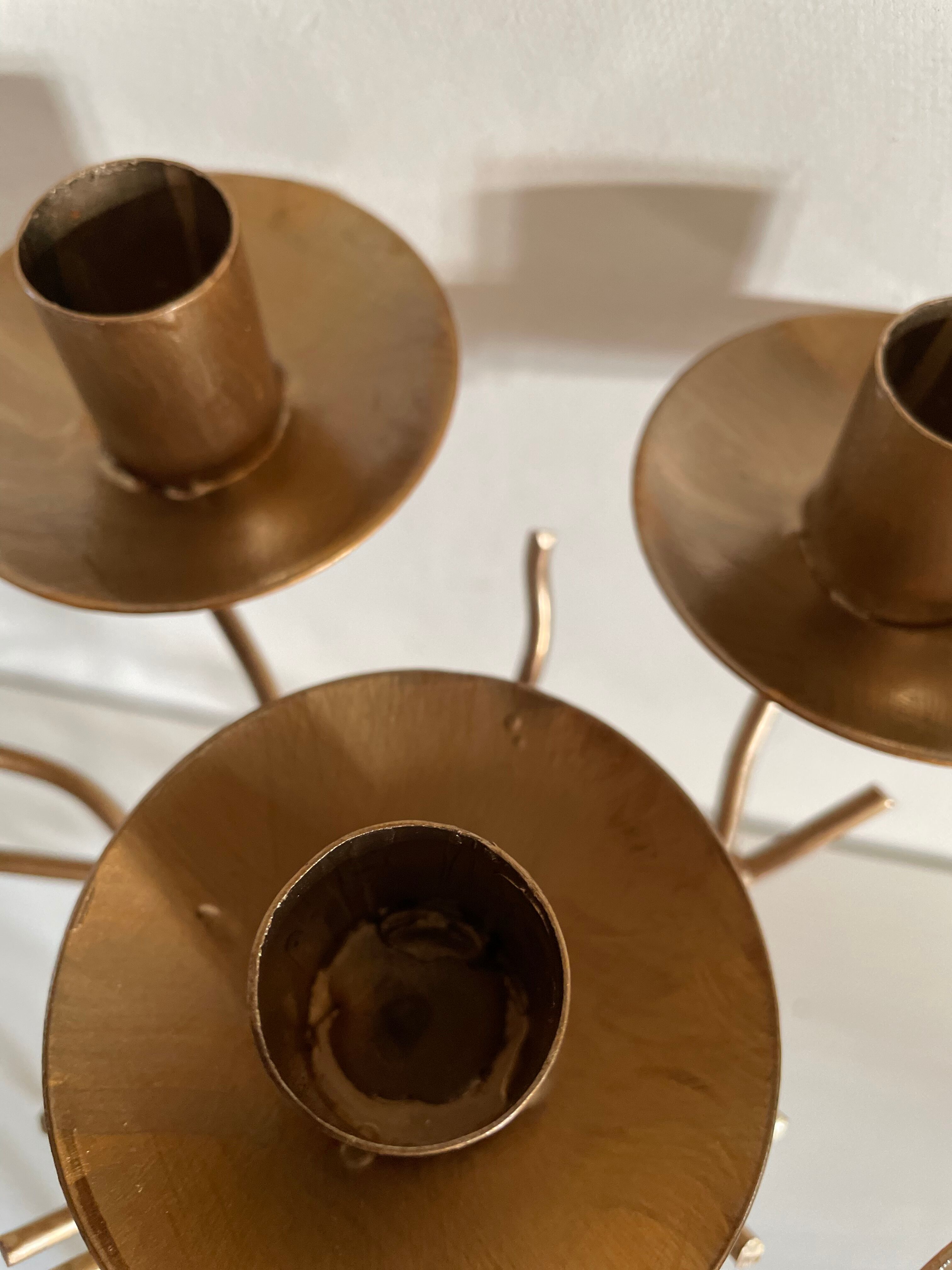 Golden candle holder