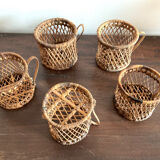 Under wicker cups