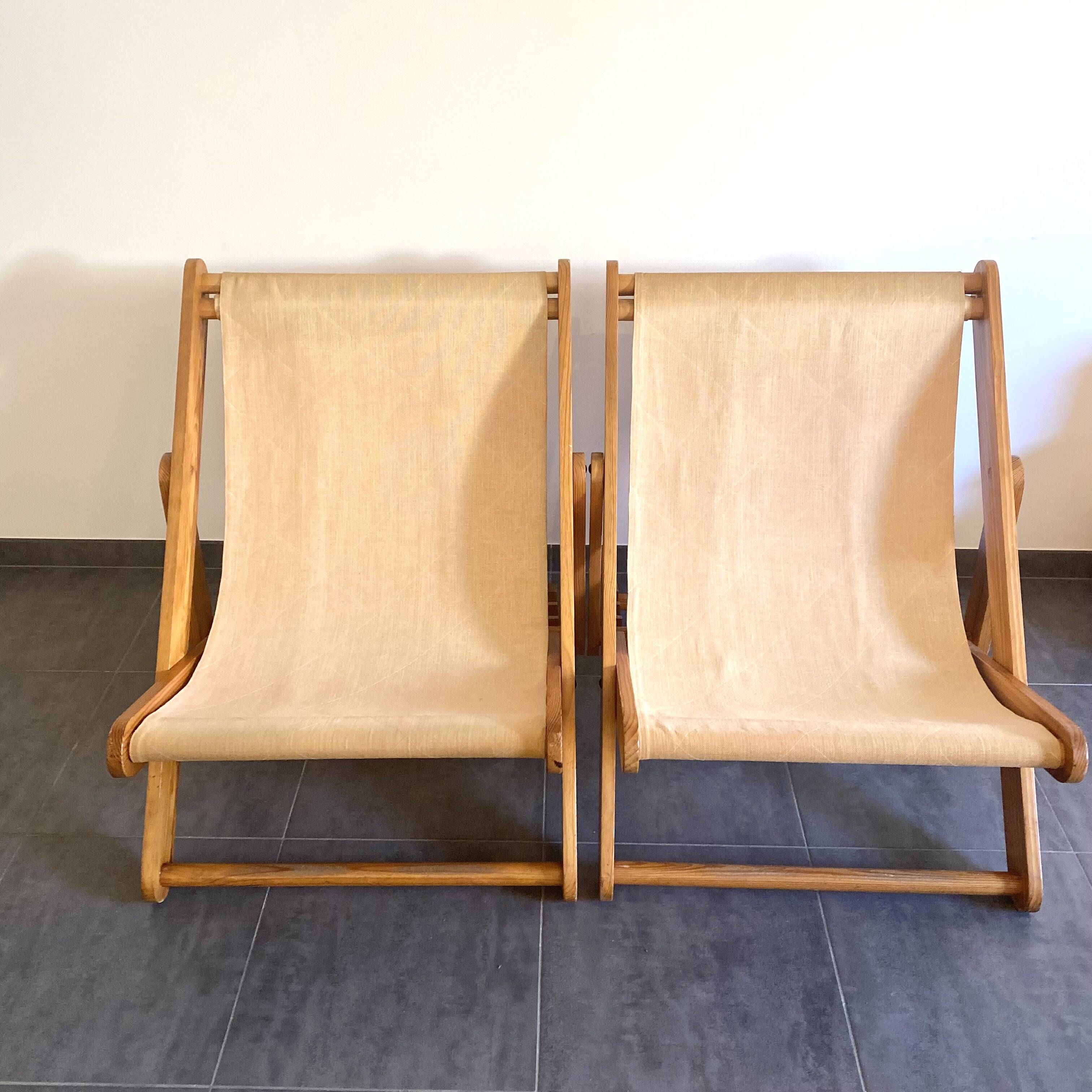 Paire de fauteuils lounge vintage de Pierre Beguet, 1970