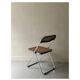 Chaise pliante Plia en chrome & cannage par Giancarlo Piretti design 1970
