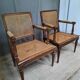 Paire de fauteuils canné de style Louis XVI