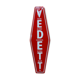 Advertising plate in enamelled sheet metal of the famous Belgian beer Vedett
