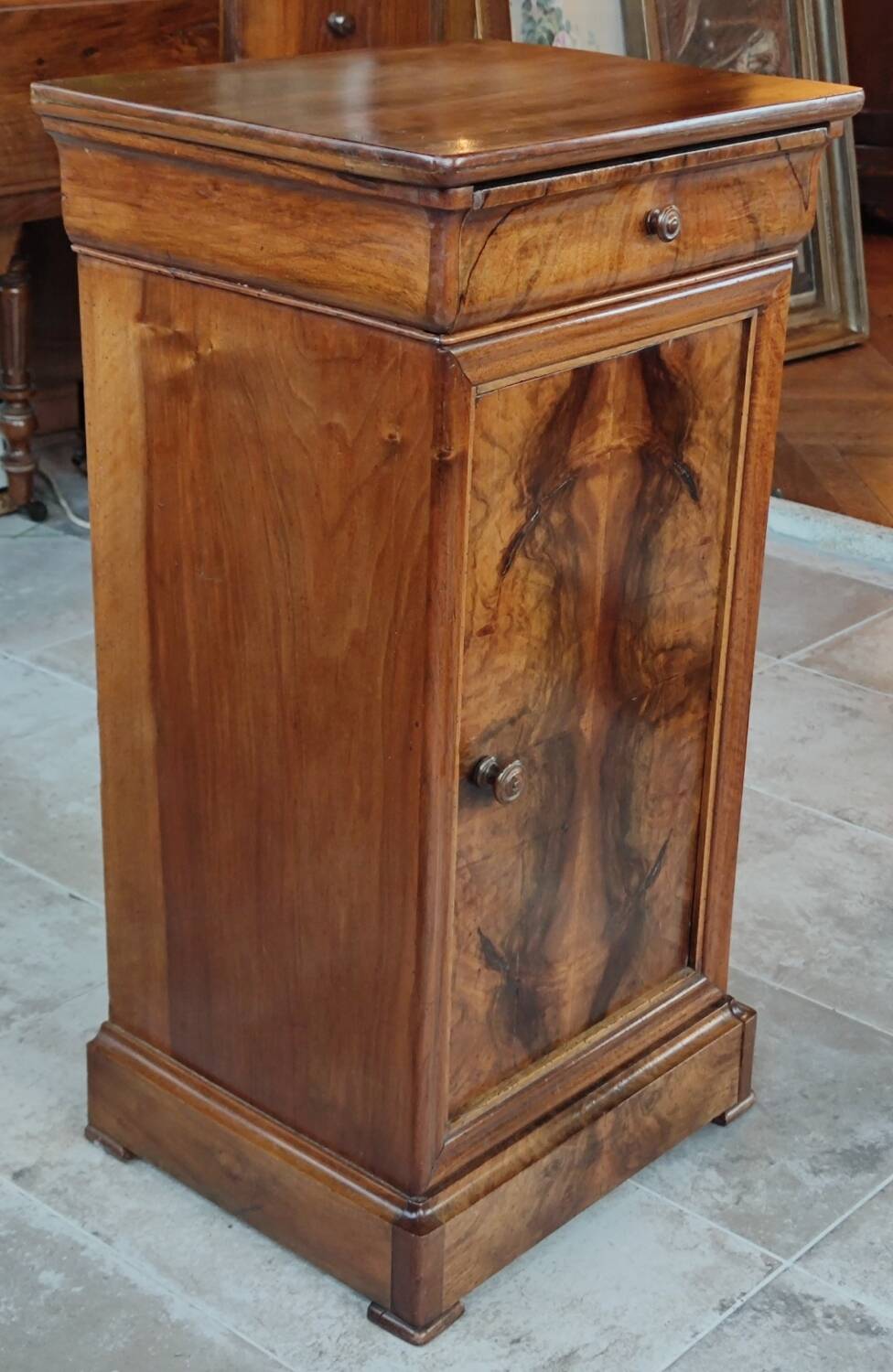Old bedside furniture side table louis philippe