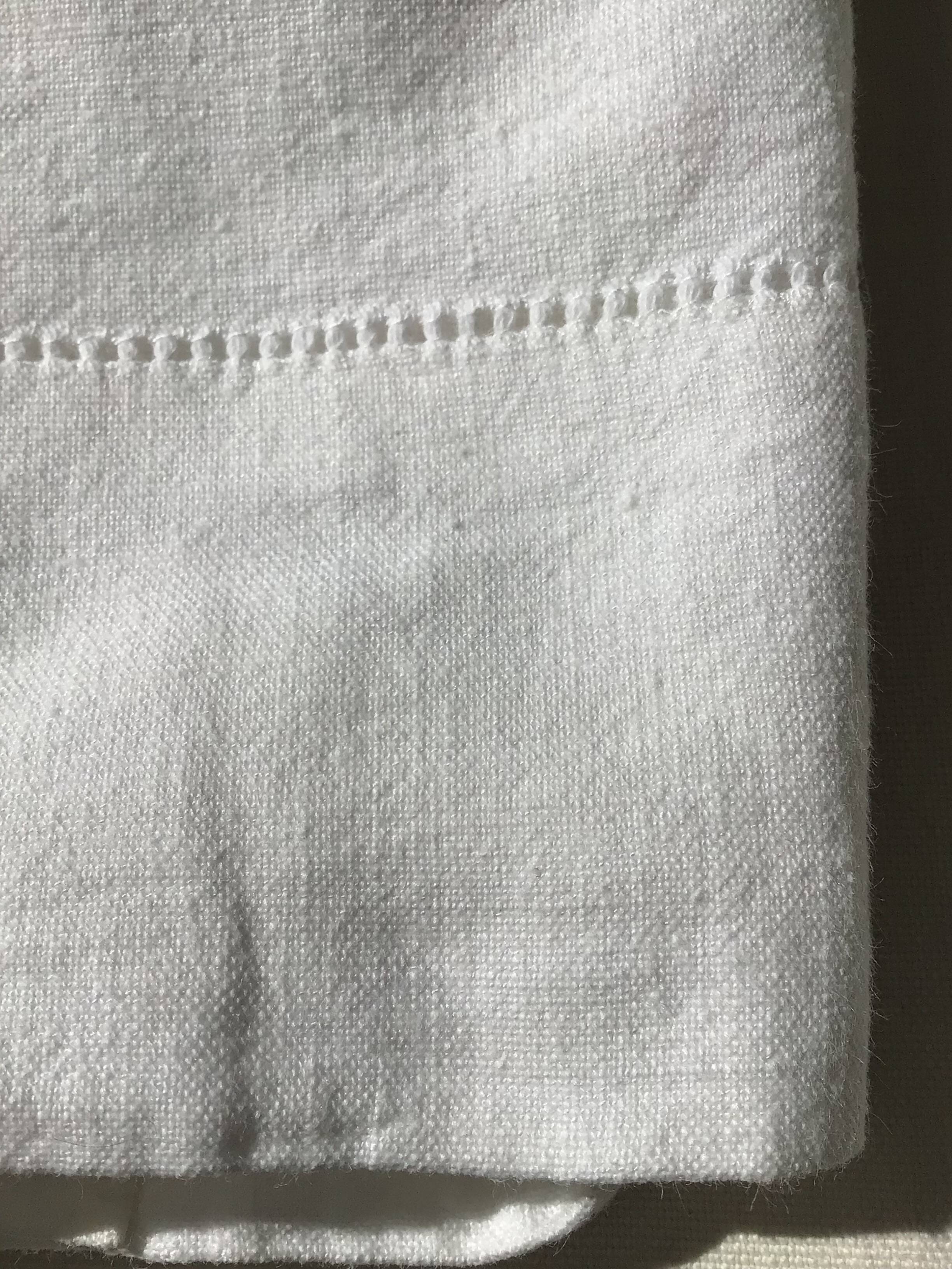 JC embroidered single sheet with crocheted lace