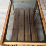 Solid pine coffee table dlg regain 70s vintage