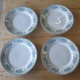 4 old flat plates Terre de fer