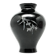 Minimalism vase, black lacquer, mother-of-pearl inlay, Japan, 1950s